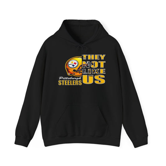 Unisex Heavy Blend™ Hooded Sweatshirt "They Not Like Us" Pittsburgh Steelers-Black-Adult