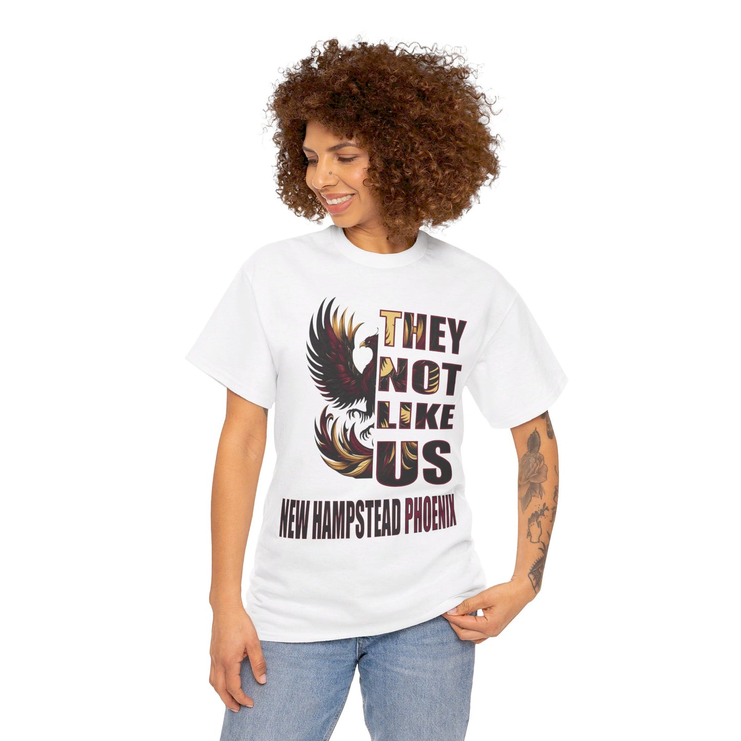 Unisex Heavy Cotton Tee "They Not Like Us" New Hampstead Phoenix-Adult