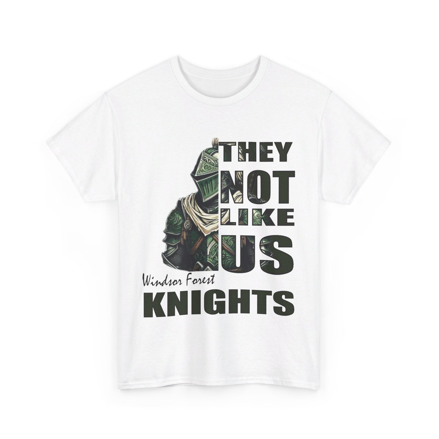 Unisex Heavy Cotton Tee "They Not Like Us" Windsor Forest Knights- Adult