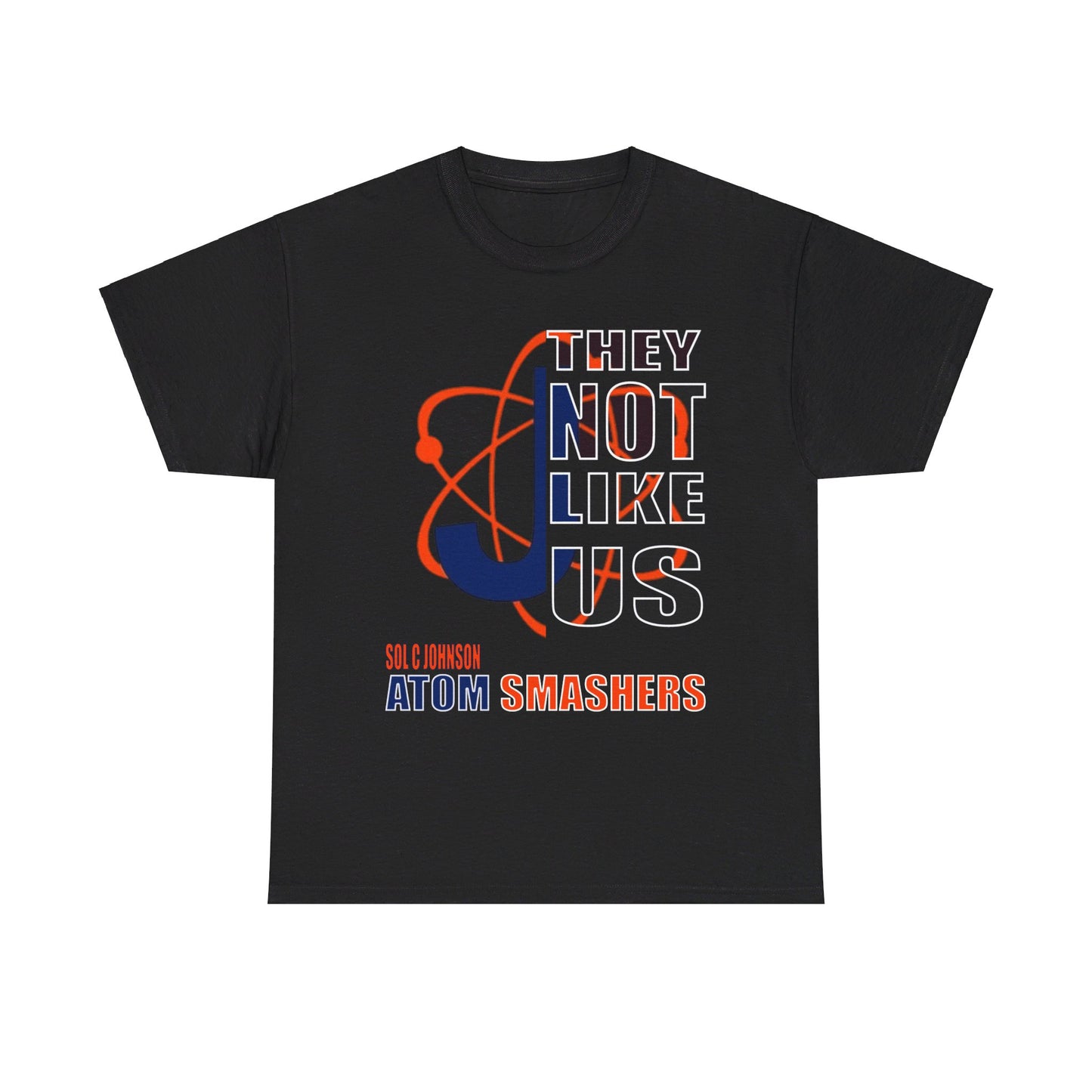 Unisex Heavy Cotton Tee "They Not Like Us" Johnson Atom Smashers-Black-Adult