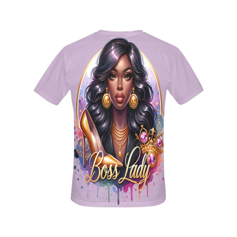 Boss Lady 12 All Over Print T-Shirt for Women (USA Size) (Model T40)