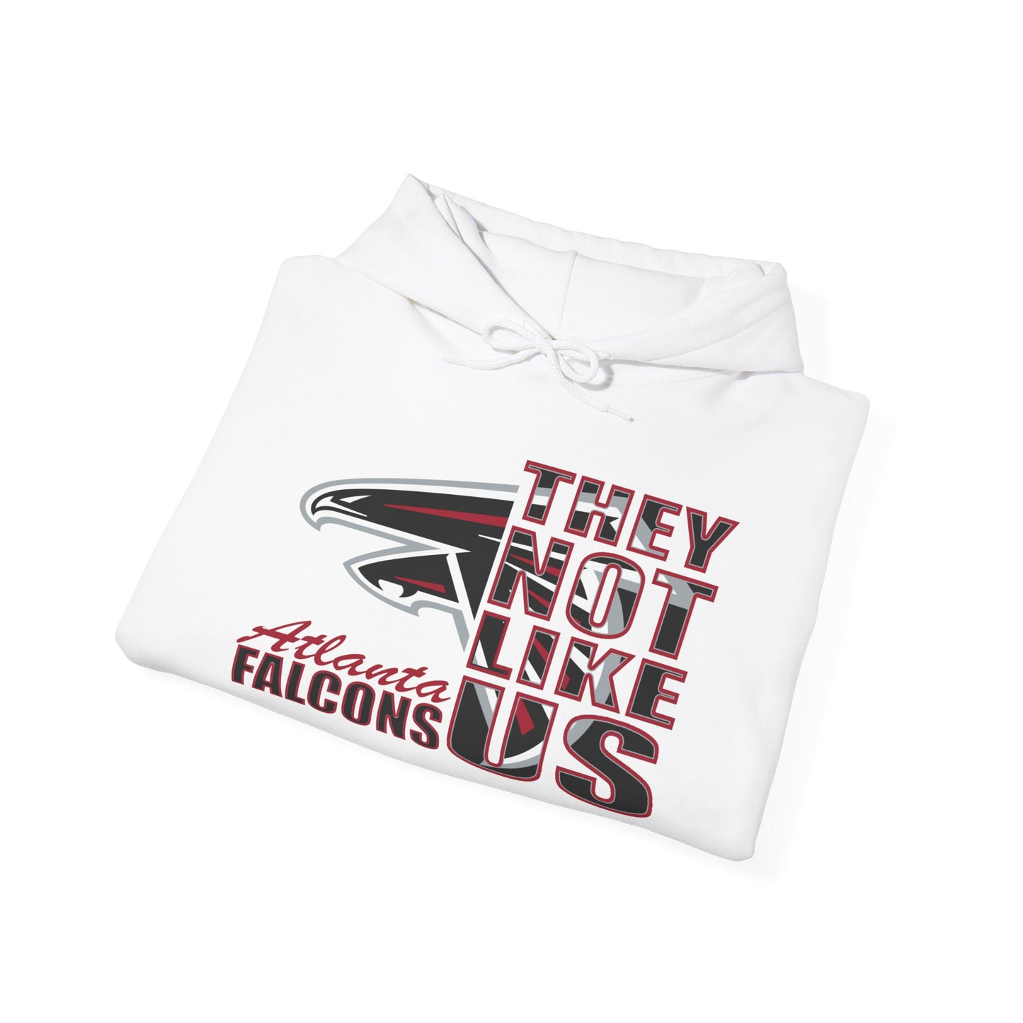 Unisex Heavy Blend™ Hooded Sweatshirt "They Not Like Us" Atlanta Falcons-White-Adult