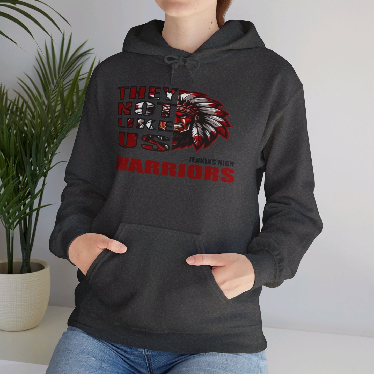 Unisex Heavy Blend™ Hooded Sweatshirt "They Not Like Us" Jenkins Warriors-Adult