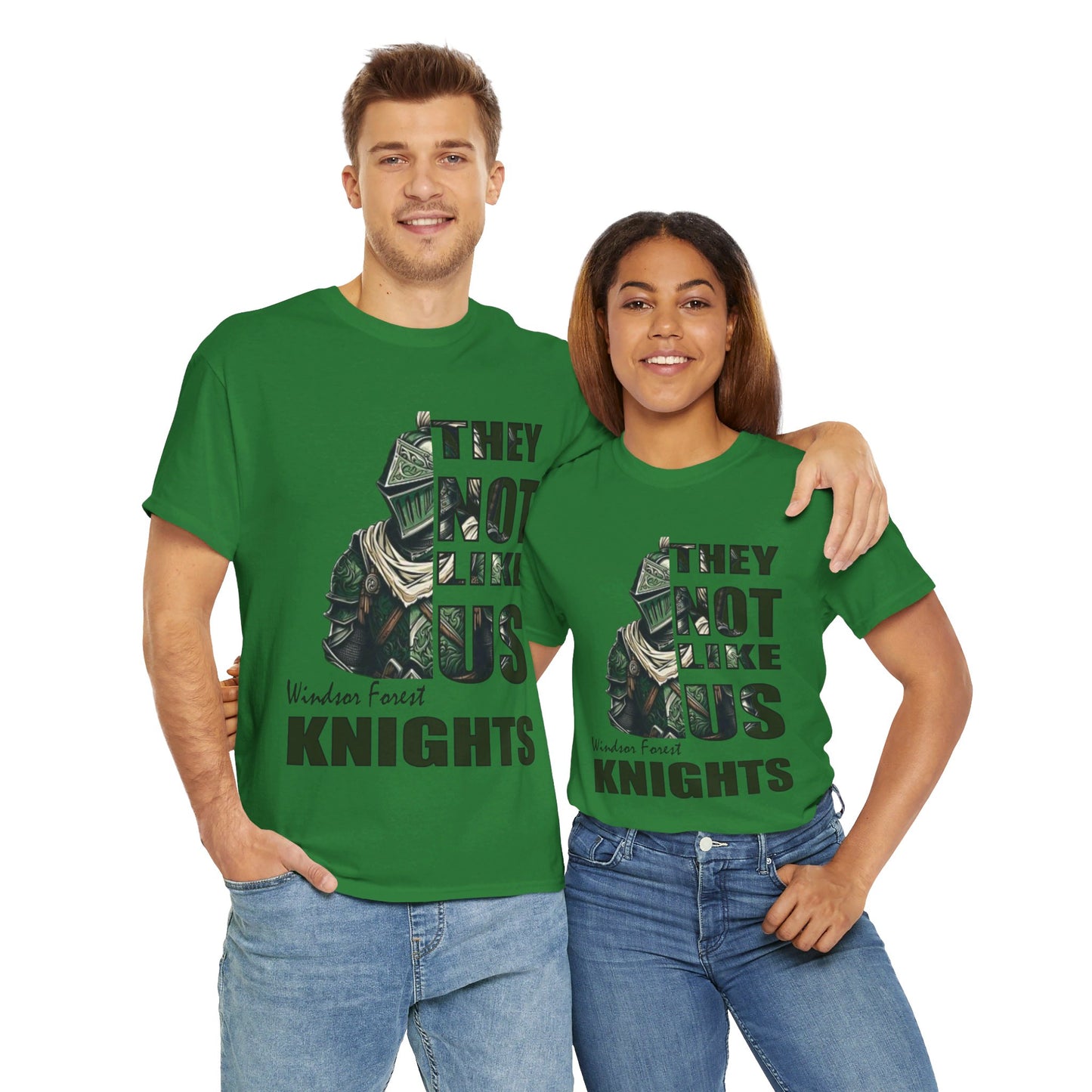 Unisex Heavy Cotton Tee "They Not Like Us" Windsor Forest Knights- Adult