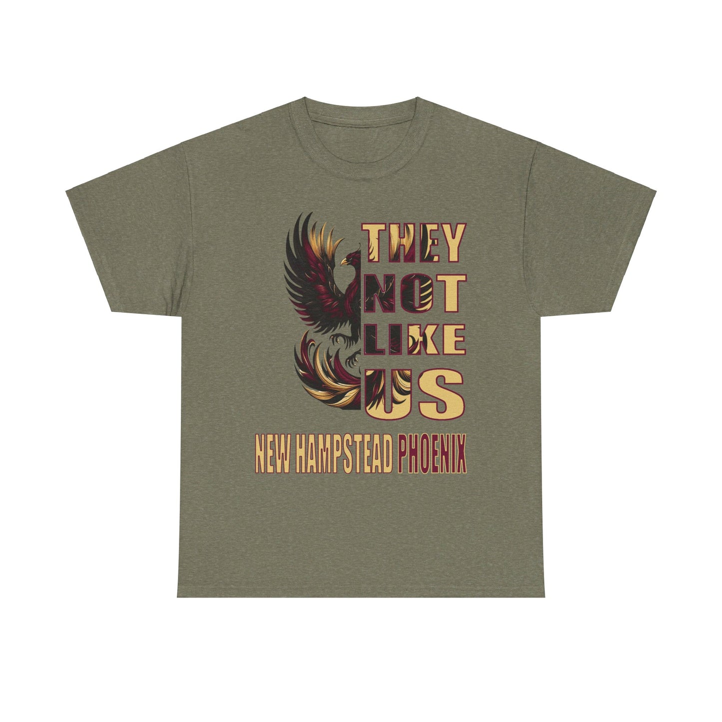 Unisex Heavy Cotton Tee 'They Not Like Us" New Hampstead Phoenix-Adult