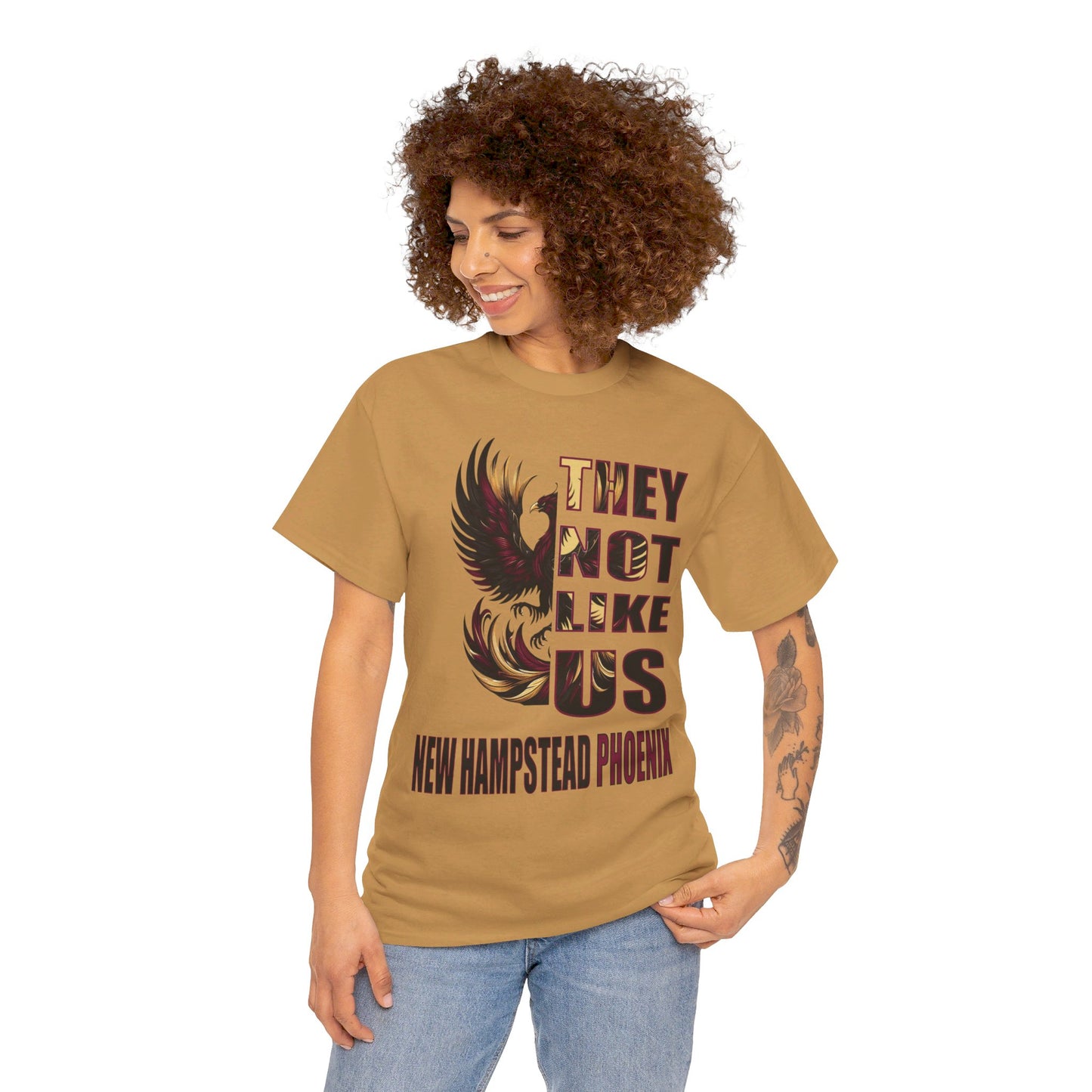 Unisex Heavy Cotton Tee "They Not Like Us" New Hampstead Phoenix-Adult