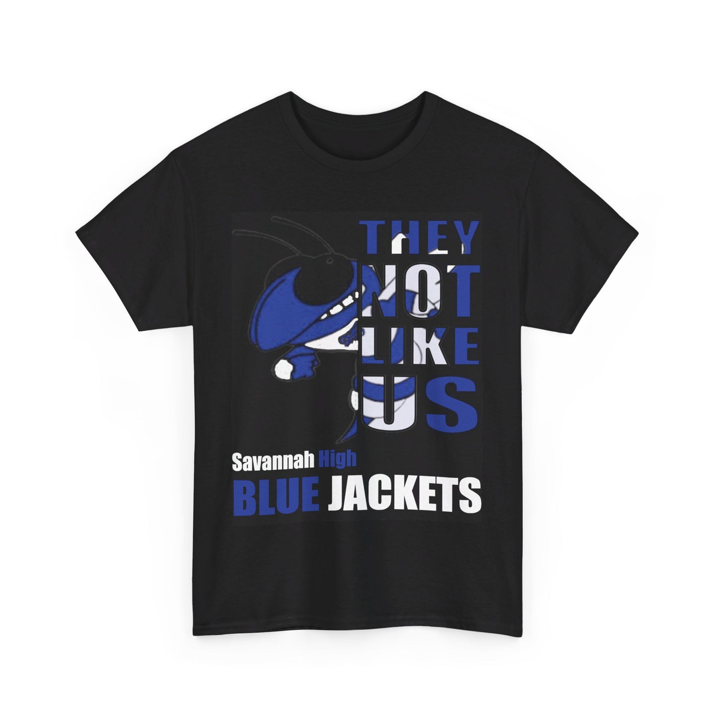 Unisex Heavy Cotton Tee "They Not Like Us" Savannah High Blue Jackets-Black-Adult