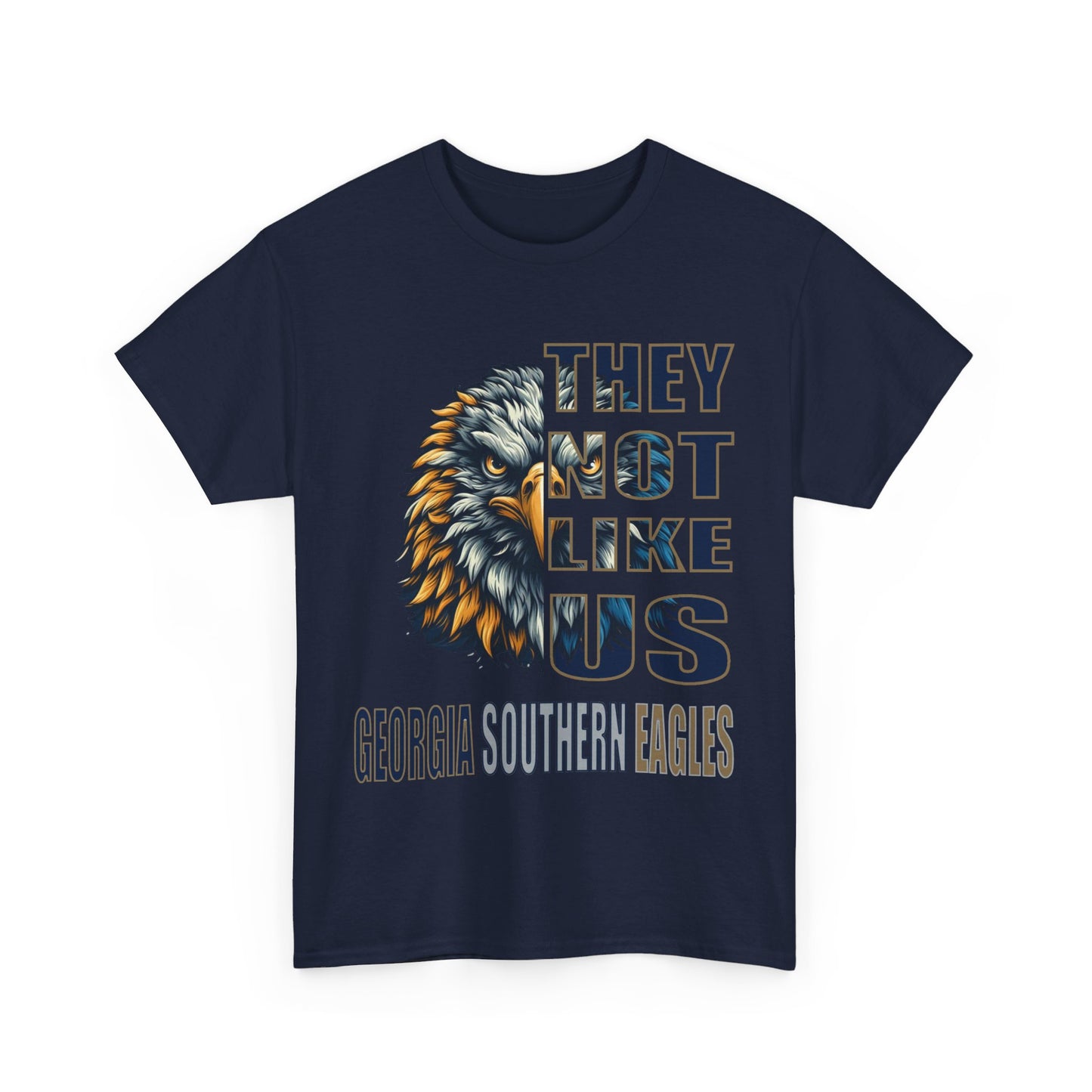 Unisex Heavy Cotton Tee "They Not Like Us" GA Southern Eagles-Adult