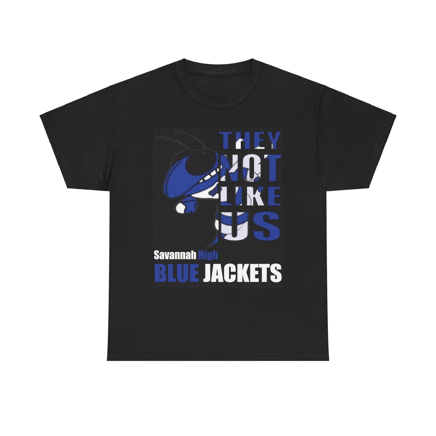 Unisex Heavy Cotton Tee "They Not Like Us" Savannah High Blue Jackets-Black-Adult