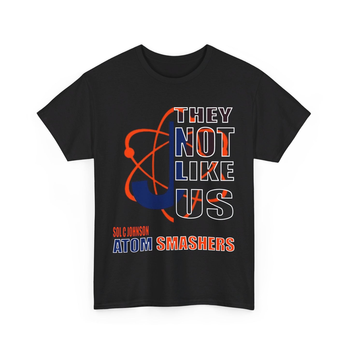 Unisex Heavy Cotton Tee "They Not Like Us" Johnson Atom Smashers-Black-Adult