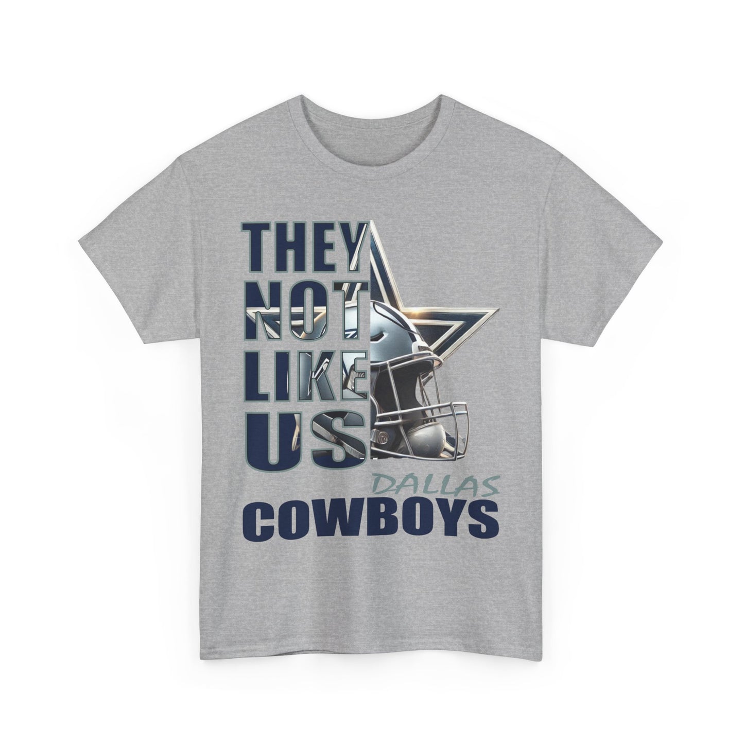 Unisex Heavy Cotton Tee "They Not Like Us" Dallas Cowboys-Adult