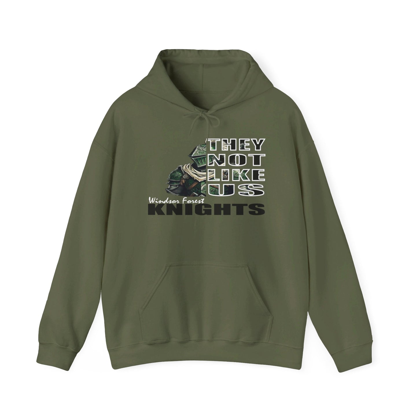 Unisex Heavy Blend™ Hooded Sweatshirt "They Not Like Us" Windsor Forest Knights-Adult