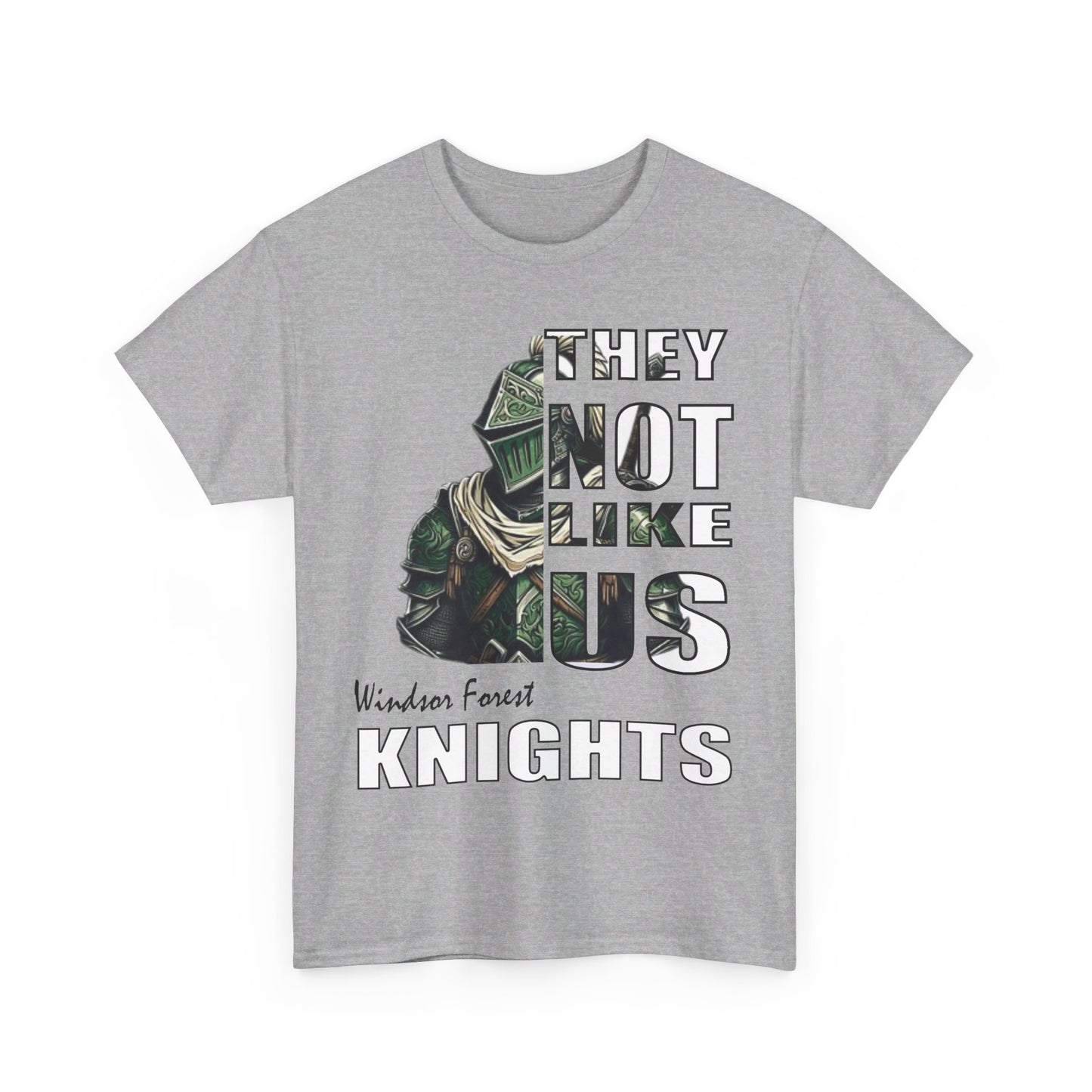 Unisex Heavy Cotton Tee "They Not Like Us" Windsor Forest Knights-Adult