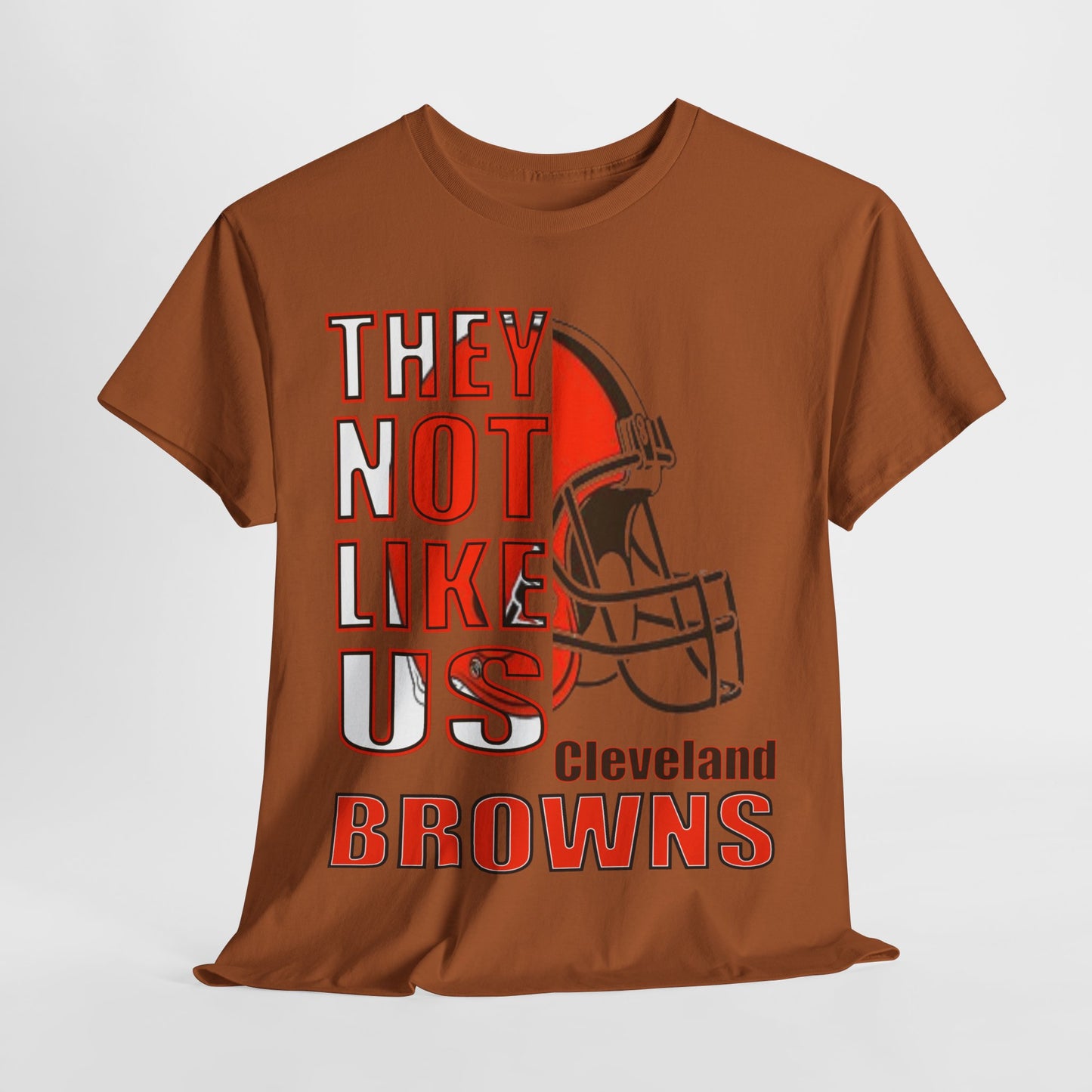 Unisex Heavy Cotton Tee "They Not Like Us" Cleveland Browns-Adult