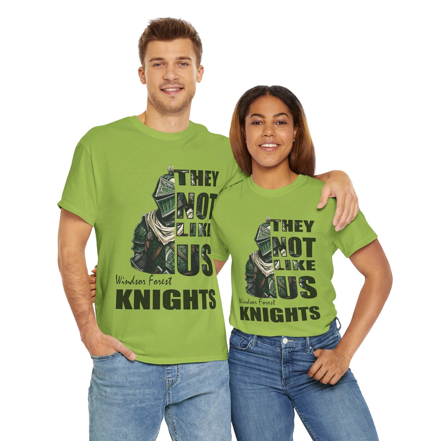 Unisex Heavy Cotton Tee "They Not Like Us" Windsor Forest Knights- Adult