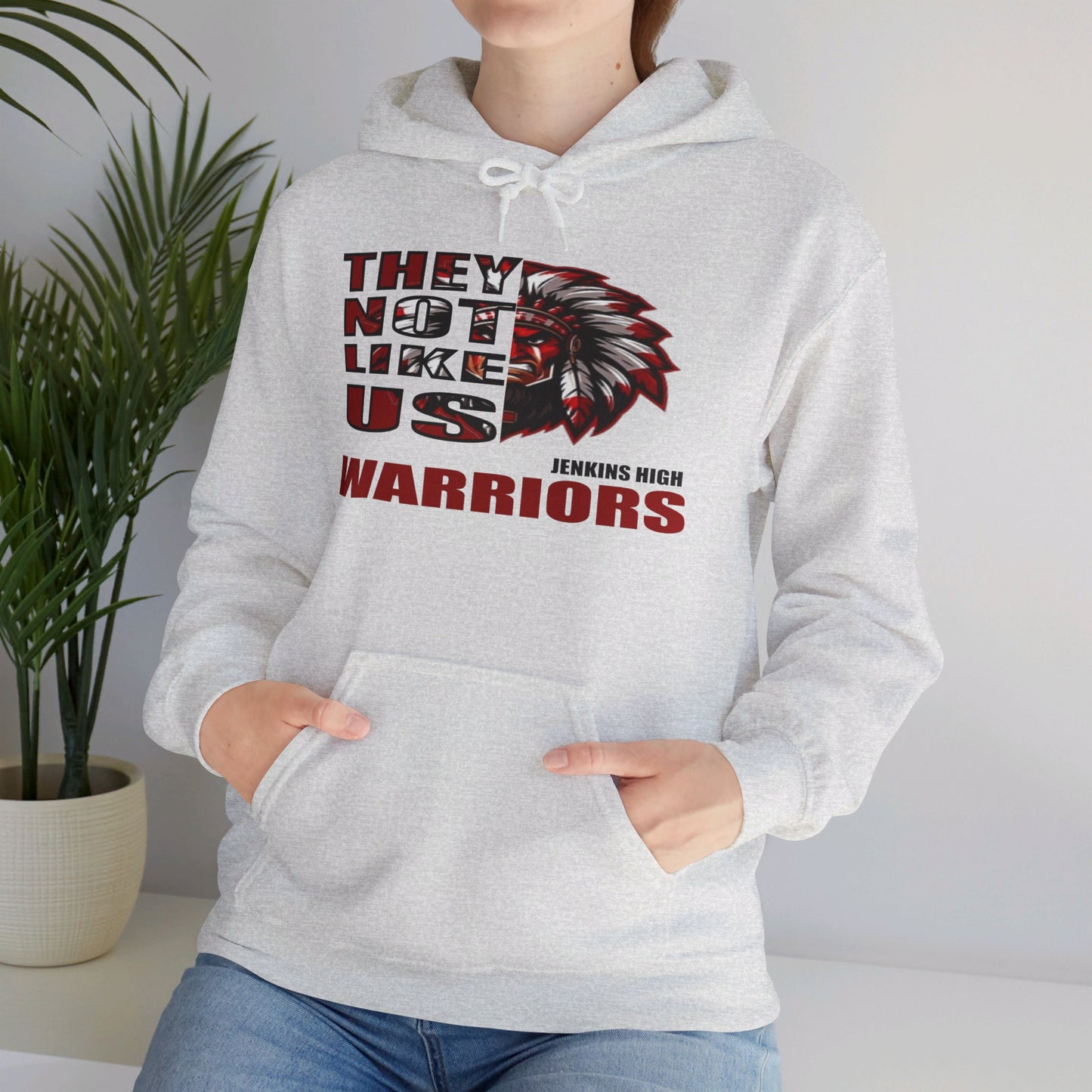 Unisex Heavy Blend™ Hooded Sweatshirt "They Not Like Us" Jenkins Warriors-Adult