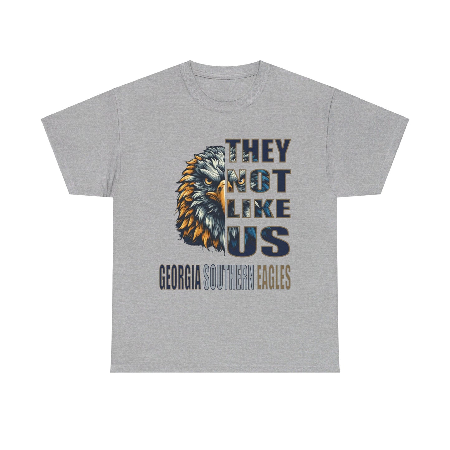 Unisex Heavy Cotton Tee "They Not Like Us" GA Southern Eagles-Adult