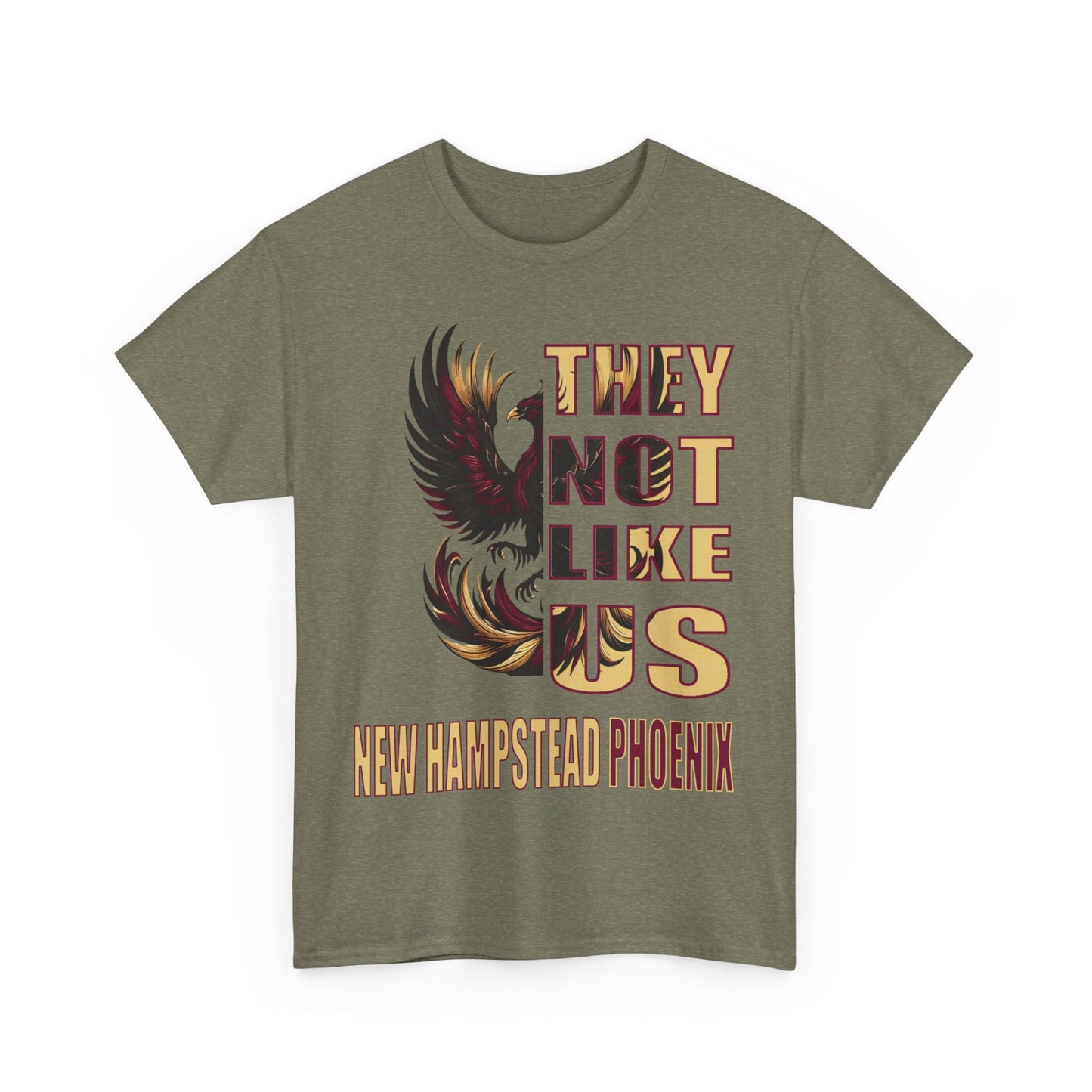 Unisex Heavy Cotton Tee 'They Not Like Us" New Hampstead Phoenix-Adult