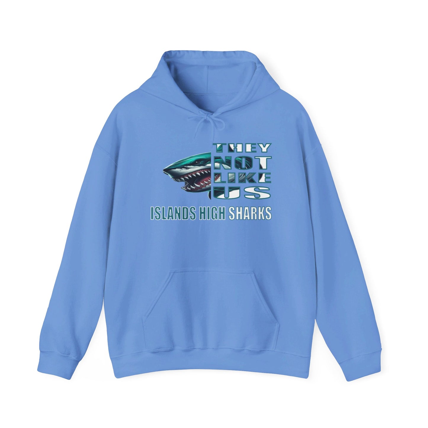 Unisex Heavy Blend™ Hooded Sweatshirt "They Not Like Us" Islands High Sharks-Adult