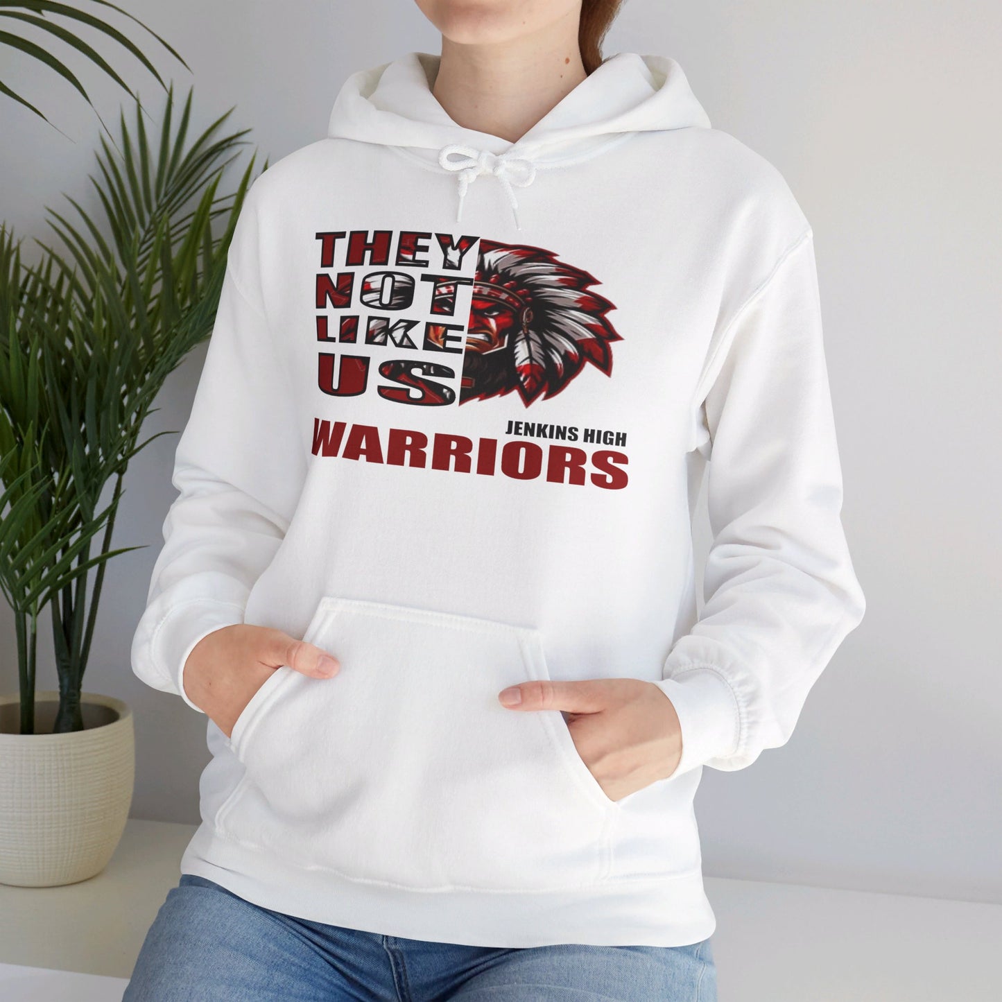 Unisex Heavy Blend™ Hooded Sweatshirt "They Not Like Us" Jenkins Warriors-Adult