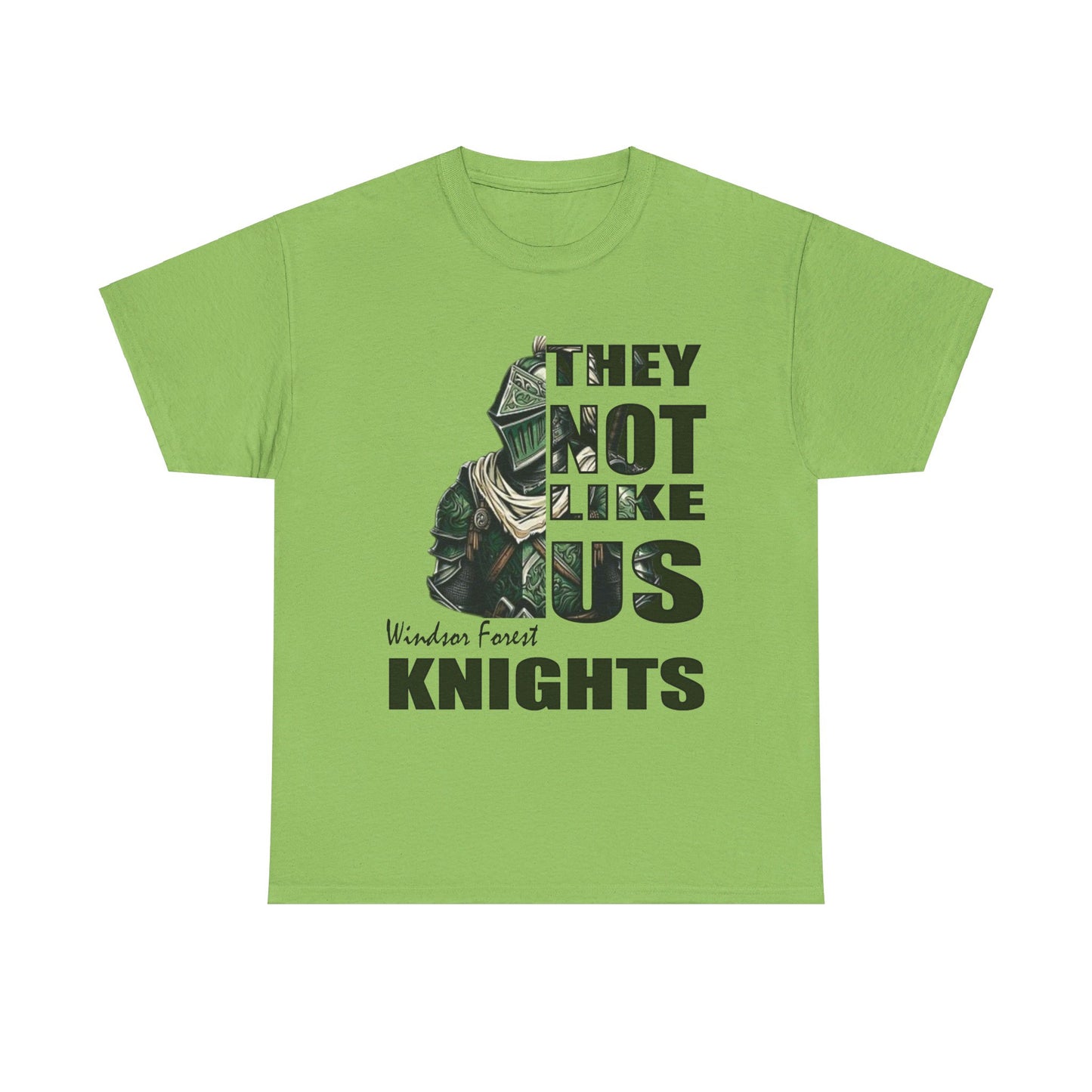 Unisex Heavy Cotton Tee "They Not Like Us" Windsor Forest Knights- Adult