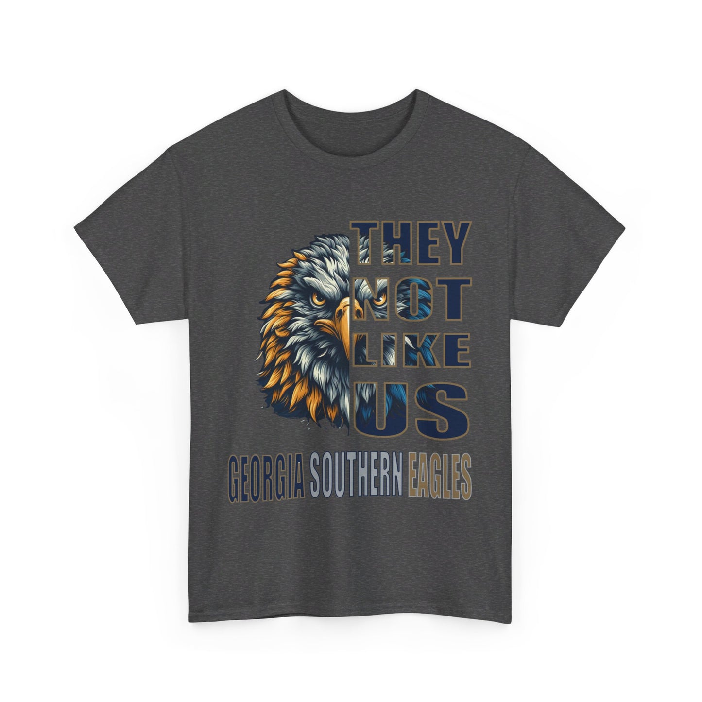 Unisex Heavy Cotton Tee "They Not Like Us" GA Southern Eagles-Adult