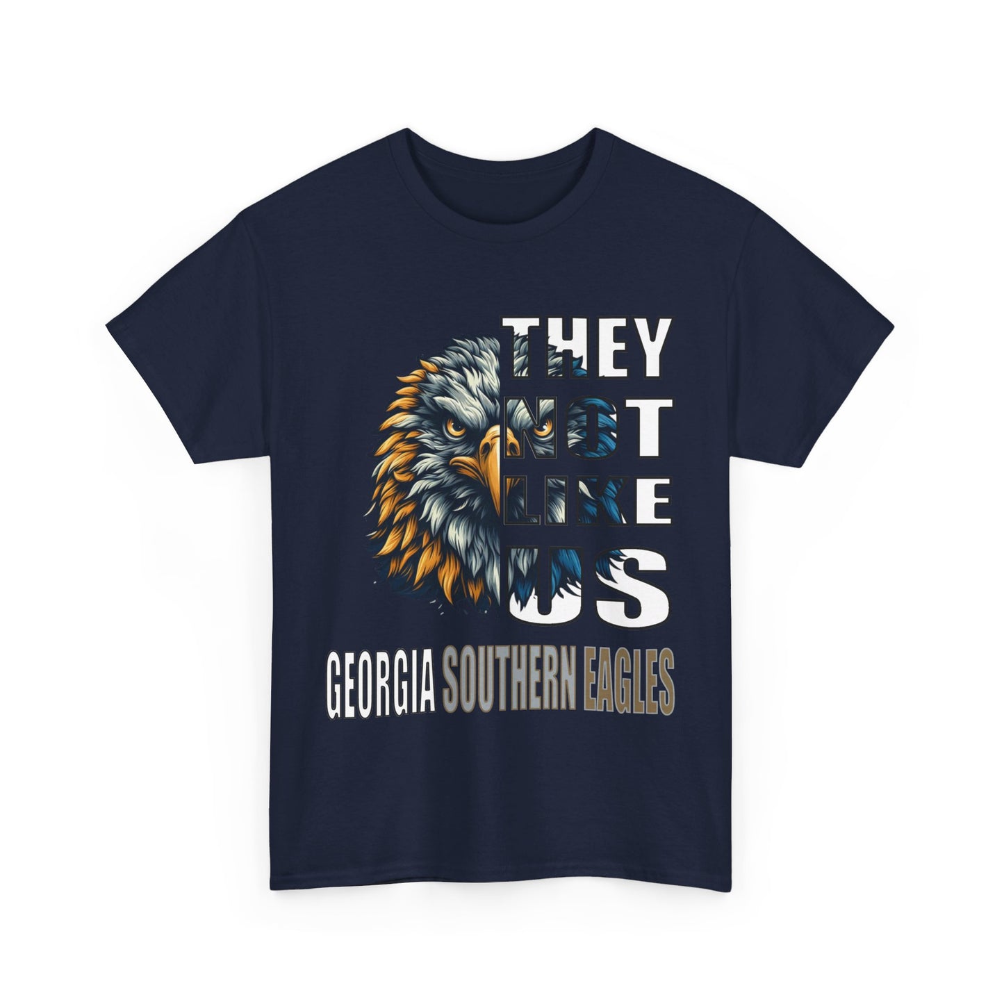 Unisex Heavy Cotton Tee "They Not Like Us" GA Southern Eagles-Adult