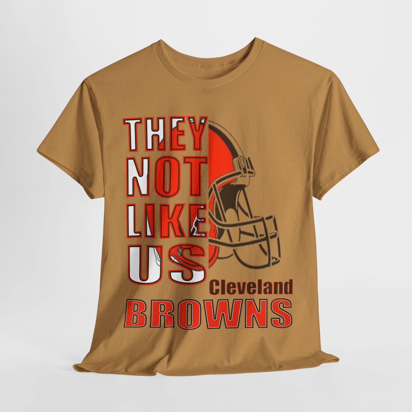 Unisex Heavy Cotton Tee "They Not Like Us" Cleveland Browns-Adult