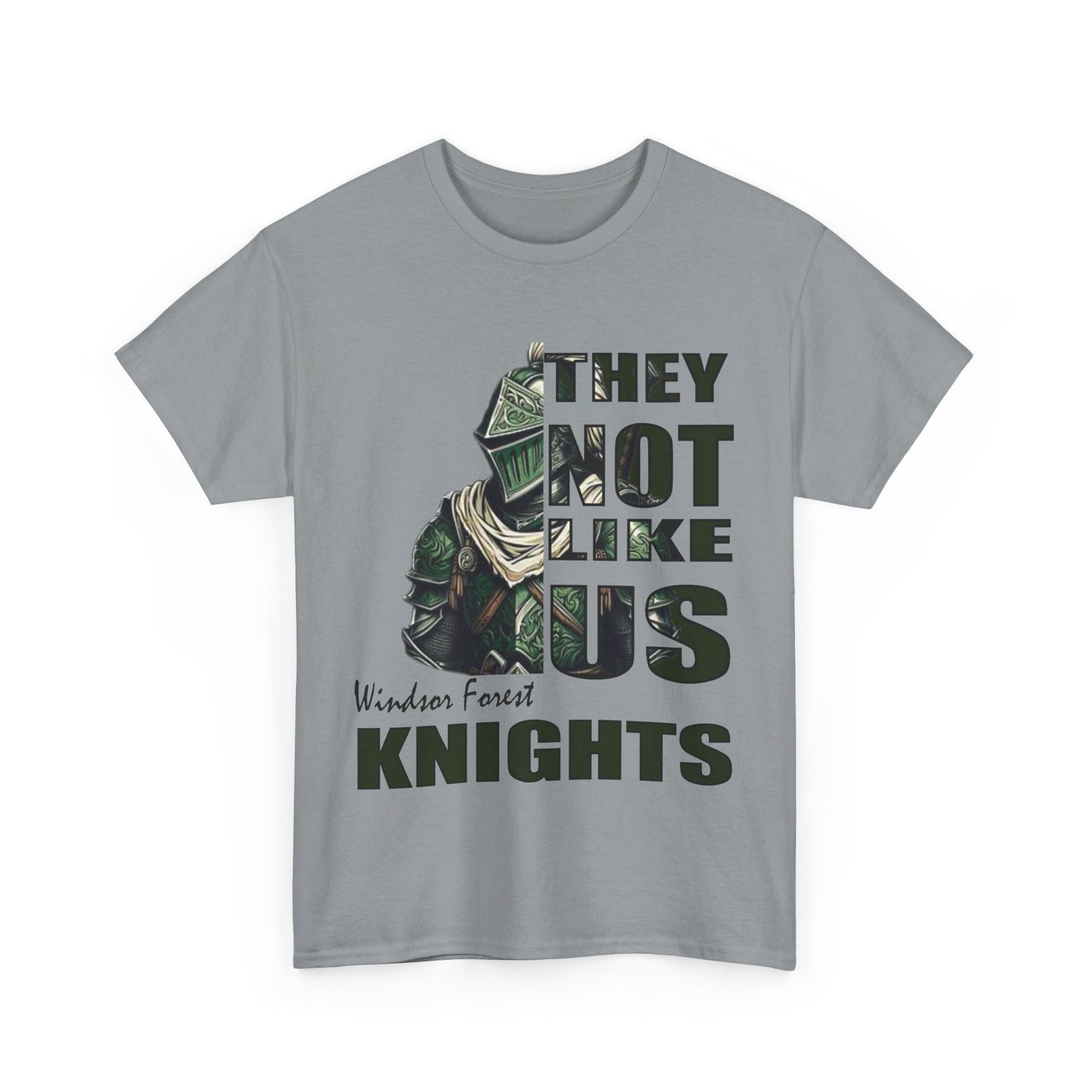 Unisex Heavy Cotton Tee "They Not Like Us" Windsor Forest Knights- Adult