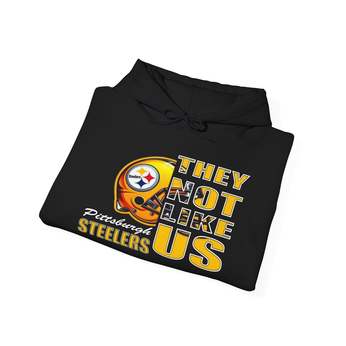 Unisex Heavy Blend™ Hooded Sweatshirt "They Not Like Us" Pittsburgh Steelers-Black-Adult