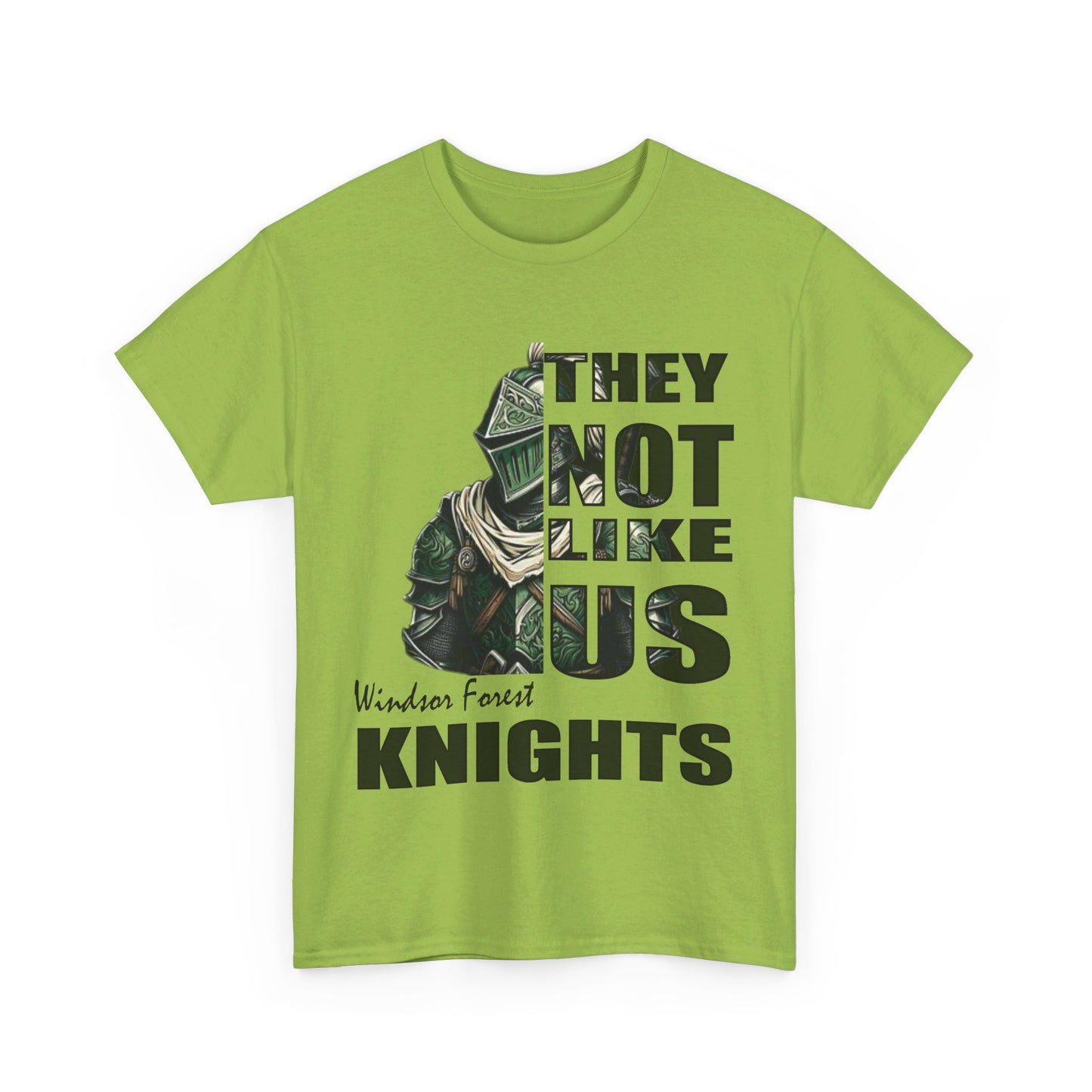 Unisex Heavy Cotton Tee "They Not Like Us" Windsor Forest Knights- Adult