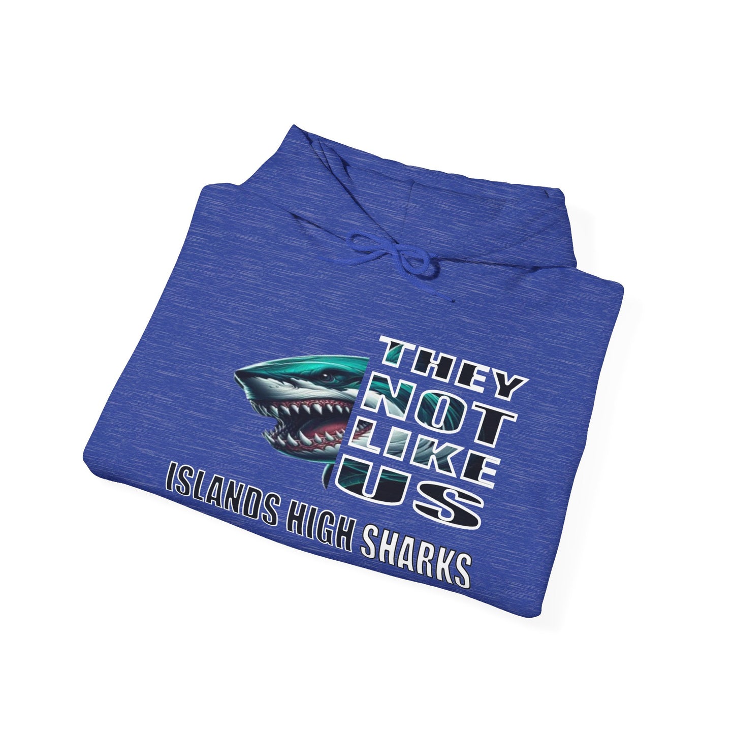 Unisex Heavy Blend™ Hooded Sweatshirt "They Not Like Us" Islands High Sharks-Adult